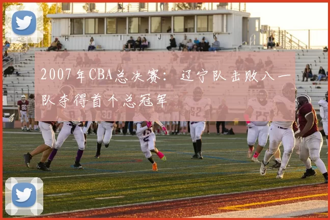 2007年CBA总决赛:辽宁队击败八一队夺得首个总冠军